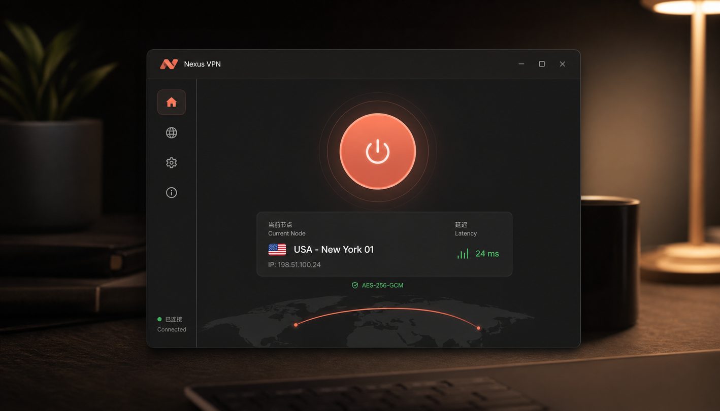 Nexus VPN 连接成功界面展示